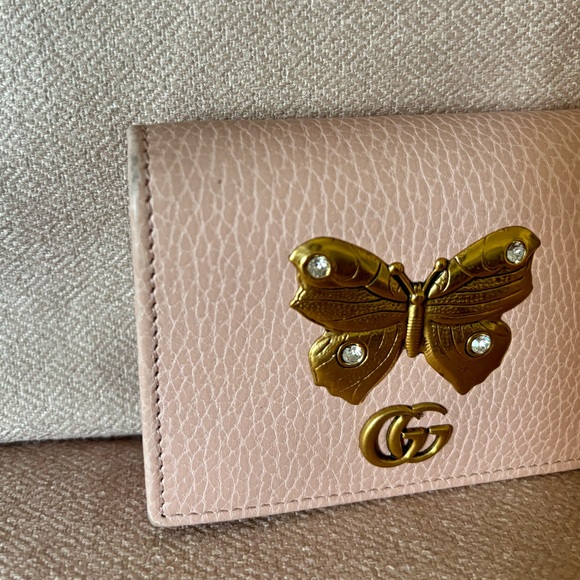 Gucci GG Pink Butterfly Embellished Wallet - Picture 7 of 8